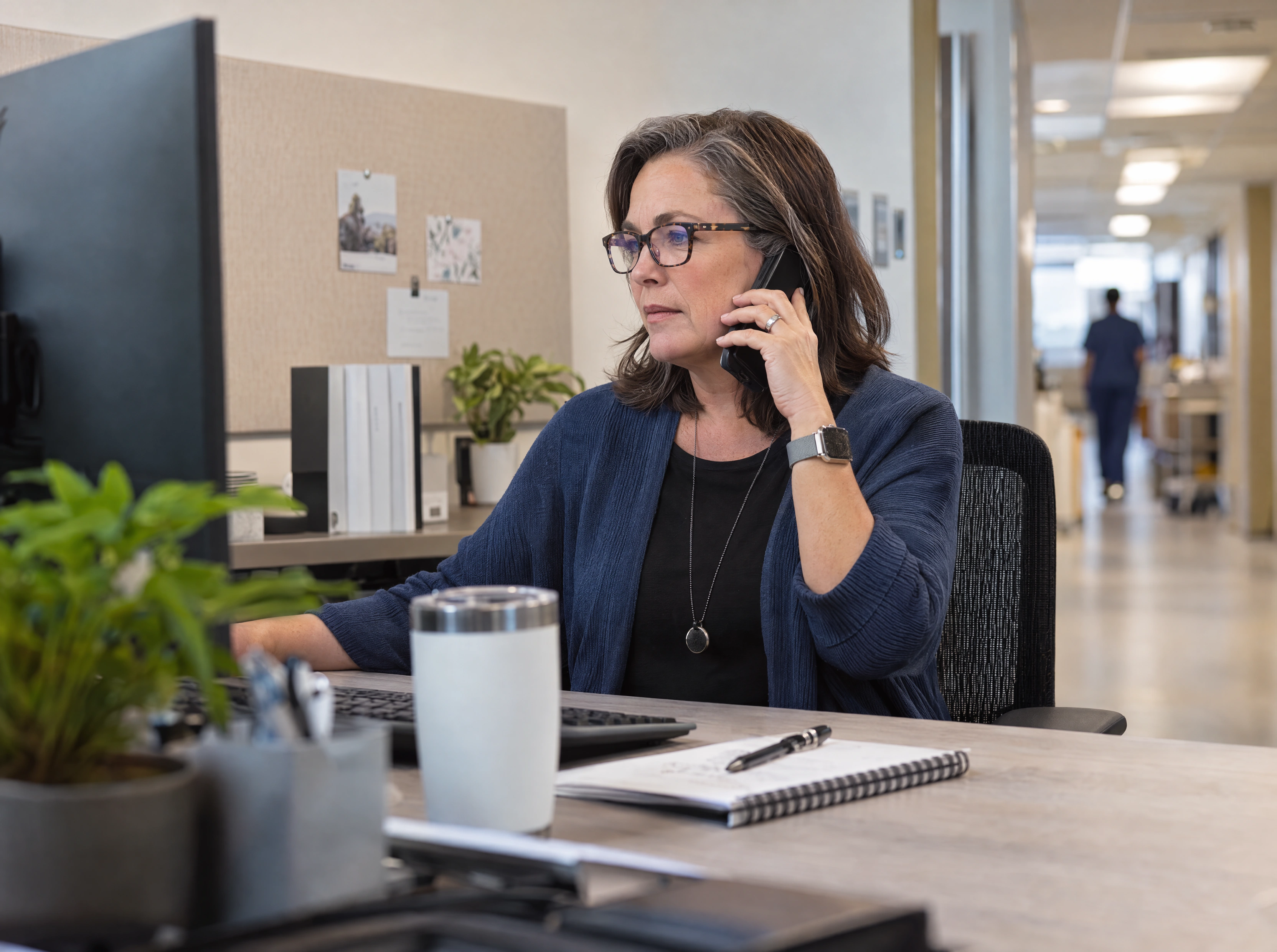 A resource scheduling administrator assesses an availability update.