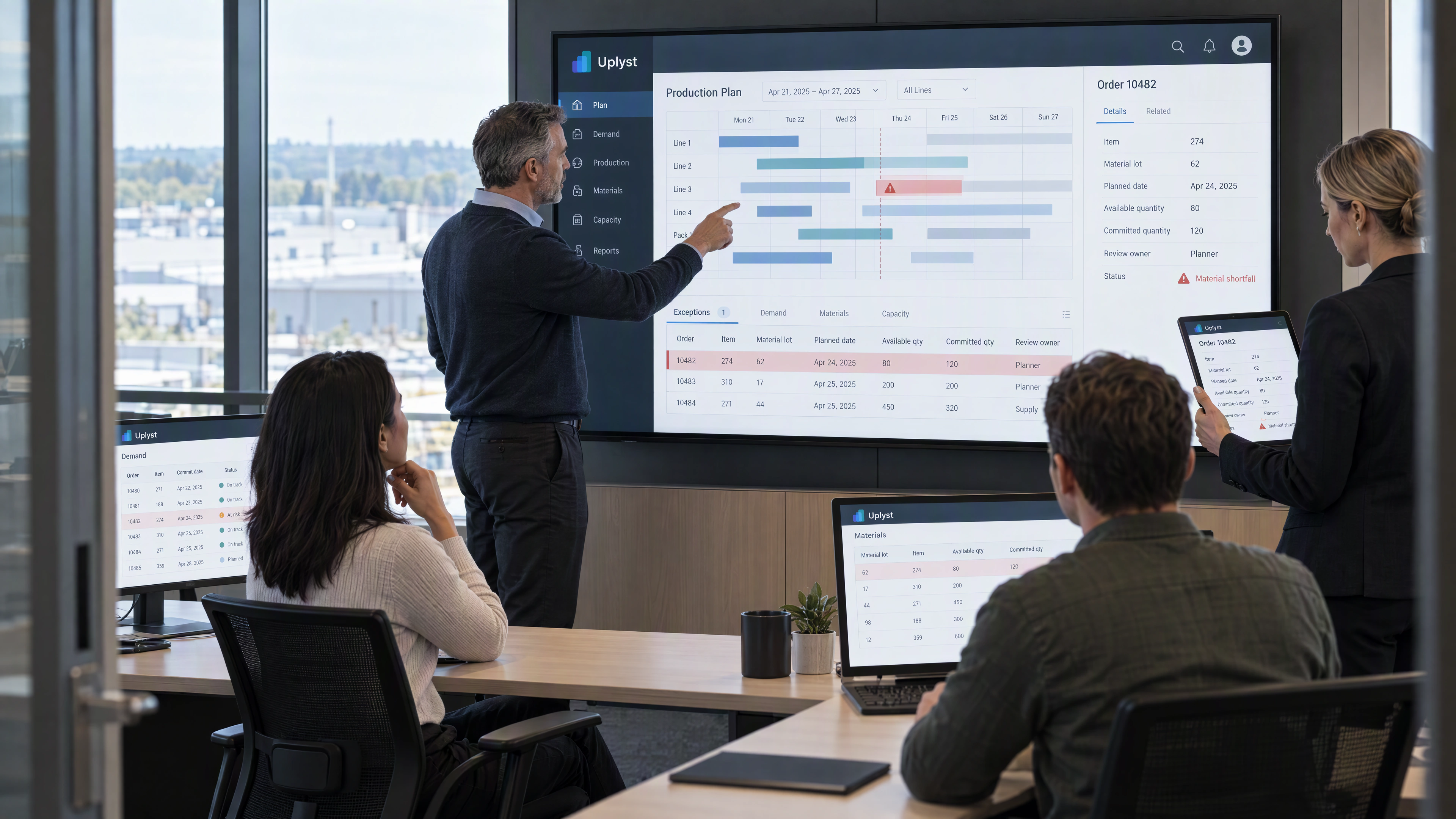 Production and commercial teams consider the next operating plan together.