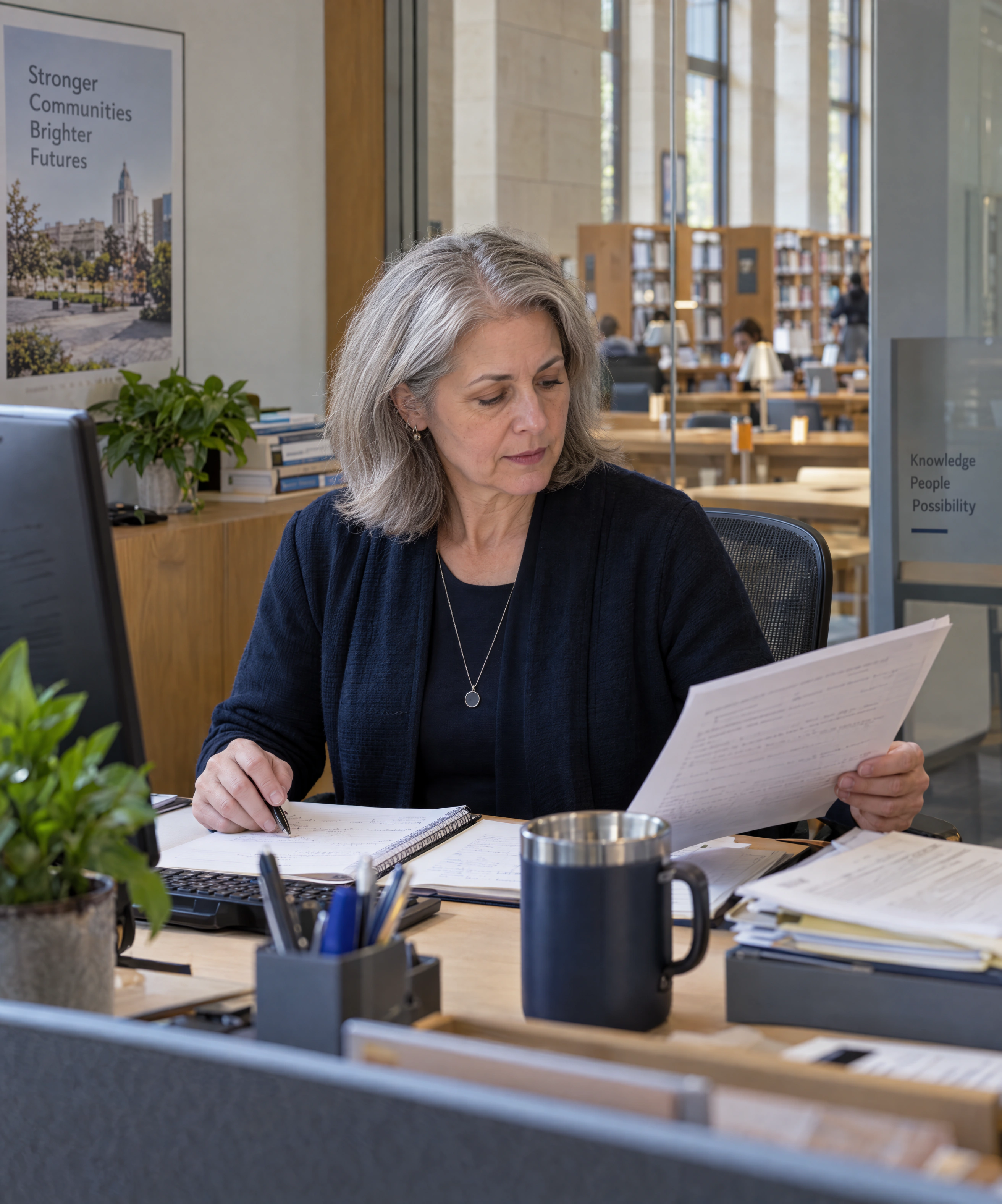 A public service coordinator reviews a case affecting a service location.