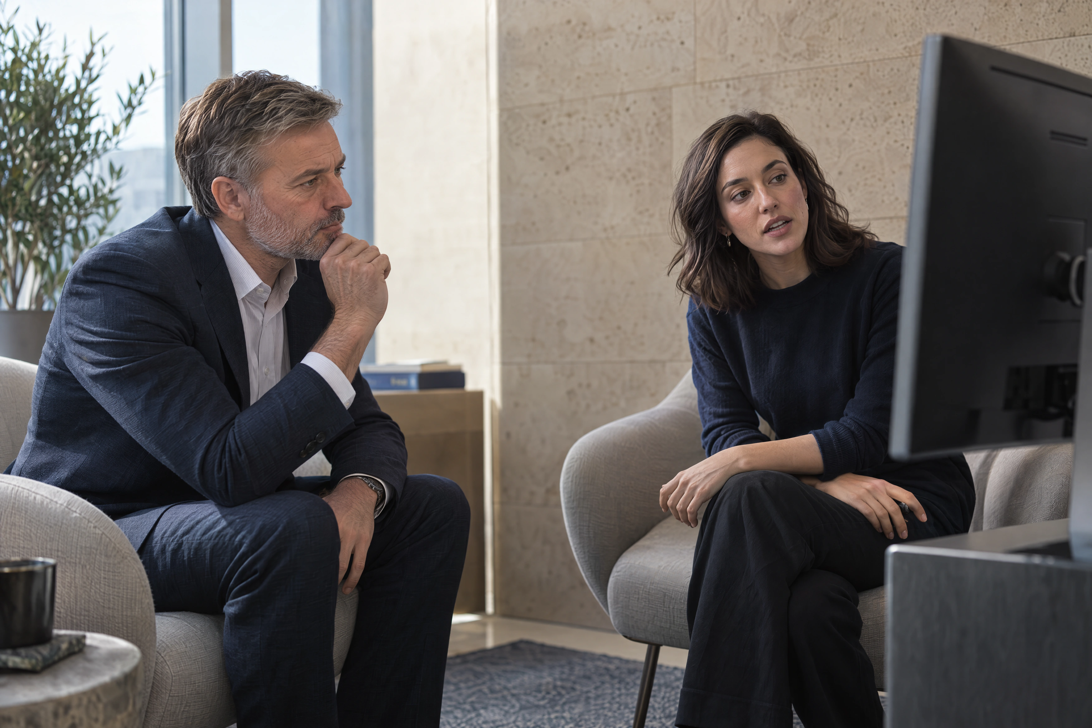 An enterprise sponsor and architect review the boundary of an initial intelligence implementation.
